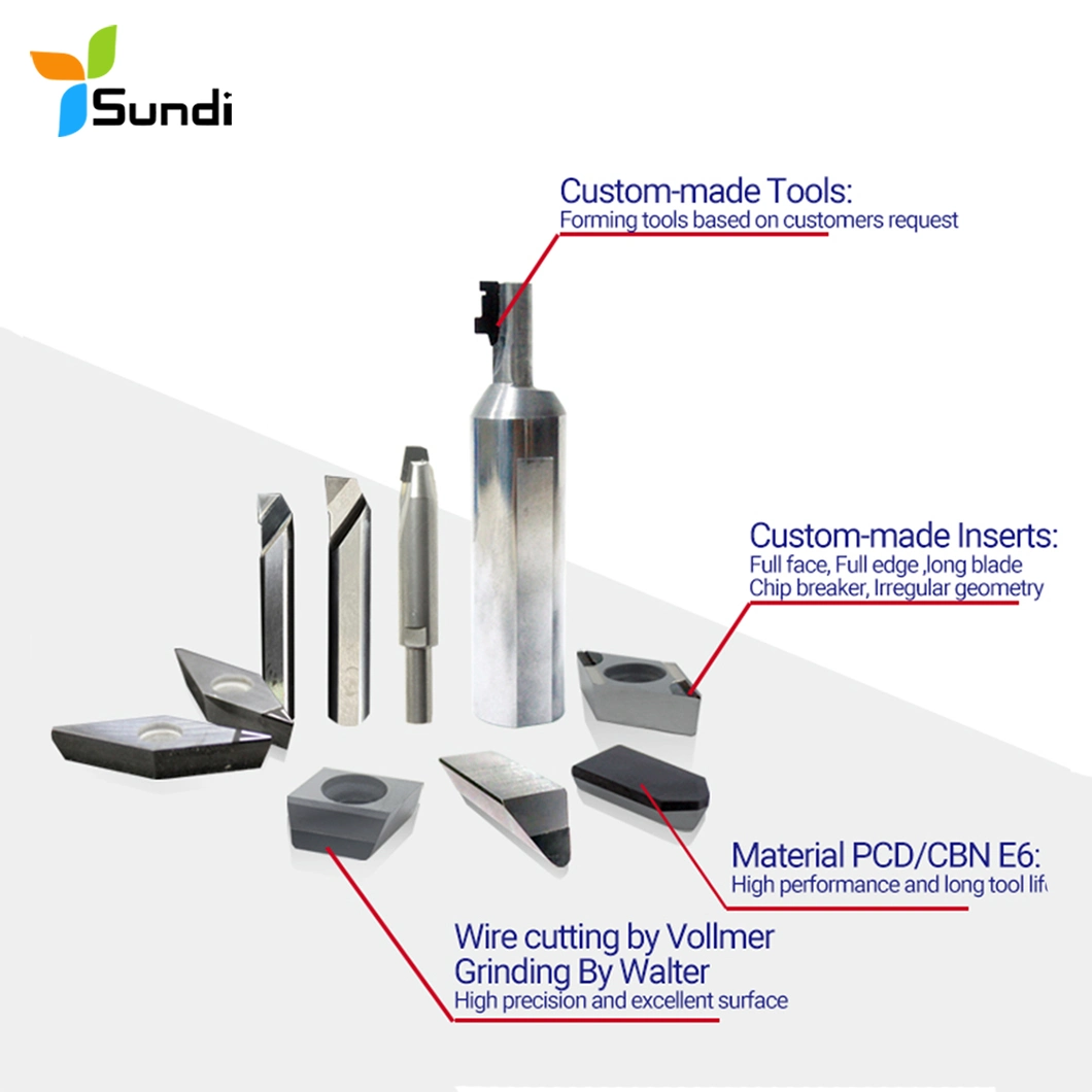 High Quality Tipped E6 Tungsten Carbide Internal Turning CNC Drilling Tools PCBN PCD Diamond Miiling Cutter Inserts